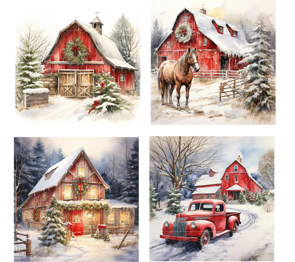 Vintage Christmas - Square Sublimation Sheet