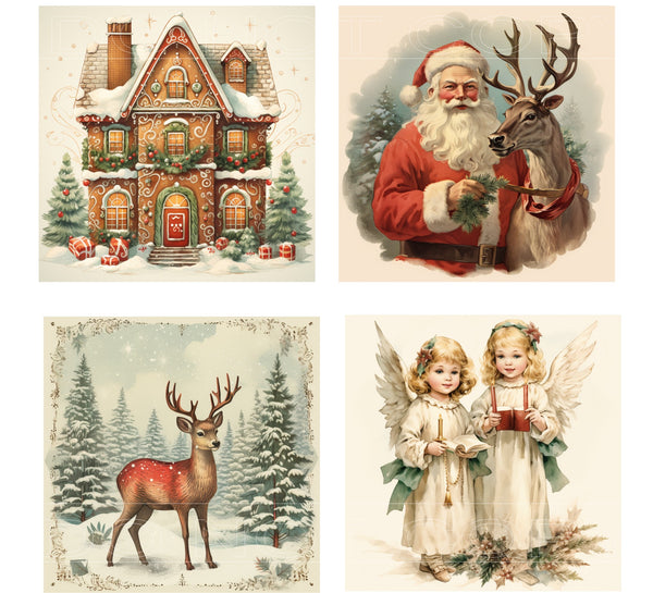 Vintage  Christmas - Square Sublimation Sheet