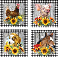 Farm Animals Sheet - for Square Coasters