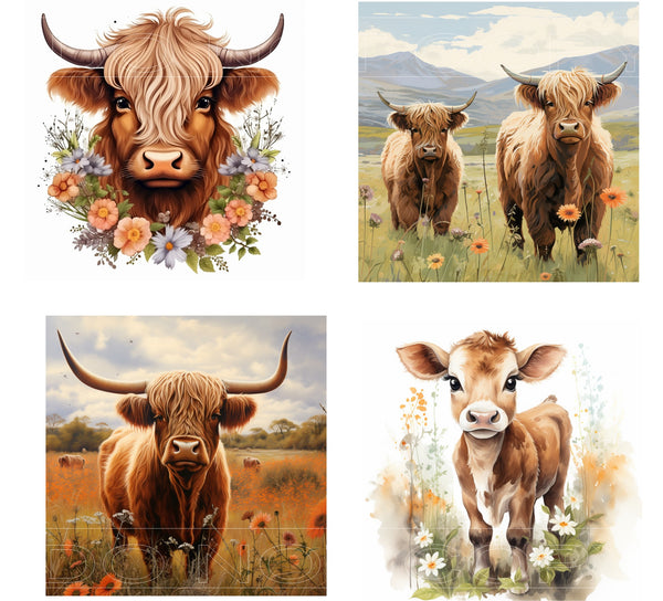 Country Cows - Square Sublimation Sheet