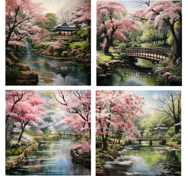 Japanese Sakura Sheet - for Square Coasters