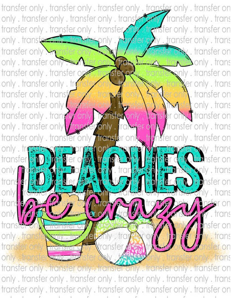 Beaches Be Crazy - Waterslide, Sublimation Transfers