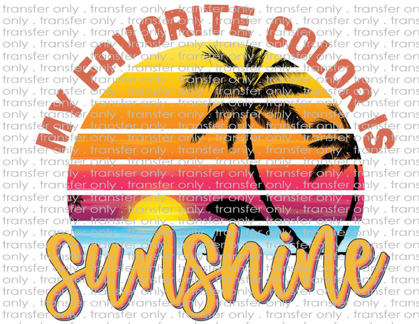 Favorite Color is Sunshine - Waterslide, Sublimation Transfers