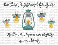 Lantern Lights & Fireflies - Waterslide, Sublimation Transfers