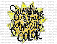 Sunshine Favorite Color - Waterslide, Sublimation Transfers