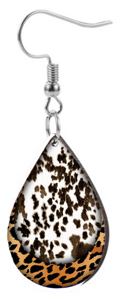 Leopard & Cow Skin - Teardrop Template Transfer