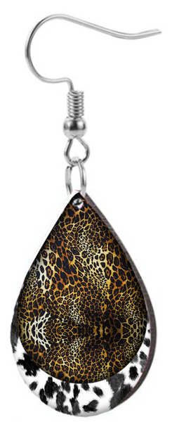 Leopard & Cow Skin - Teardrop Template Transfer