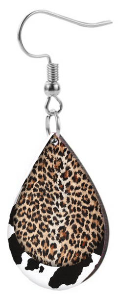 Leopard & Cow Skin - Teardrop Template Transfer