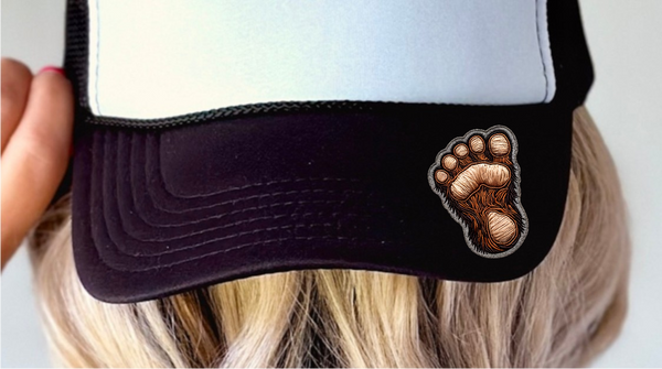 Bigfoot Foot Print - Trucker Hat Element - Faux Embroidery