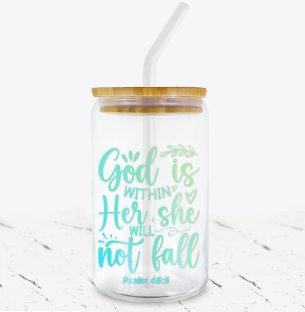 God Is Within Her, She Will Not Fall -  UV DTF Decals