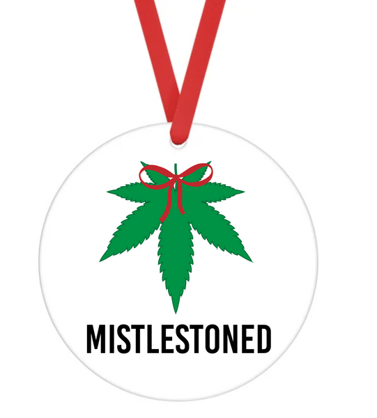 Mistlestoned - Christmas Ornament -  UV DTF Decals