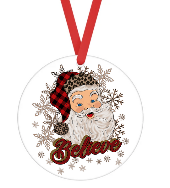 Believe - Christmas Ornament -  UV DTF Decals