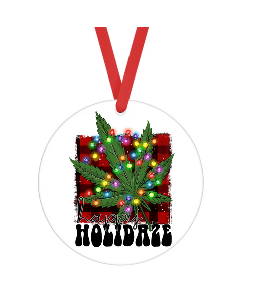 Happy Holidaze - Bad Christmas - Christmas Ornament -  UV DTF Decals