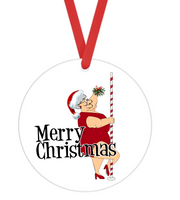 Pole Dancing Grandma - Christmas Ornament -  UV DTF Decals