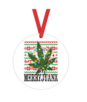 Merryjuana - Bad Christmas - Christmas Ornament -  UV DTF Decals