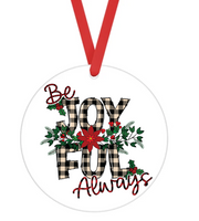 Be Joyful Always - Christmas Ornament -  UV DTF Decals