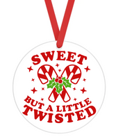 Sweet But A Little Twisted - Christmas Ornament -  UV DTF Decals