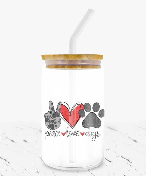 Peace Love Dogs  -  UV DTF Decals