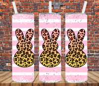 Leopard Easter Bunnies - Tumbler Wrap Vinyl Transfers