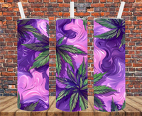 Trippy Weed Leaf - Tumbler Wrap - Sublimation Transfers