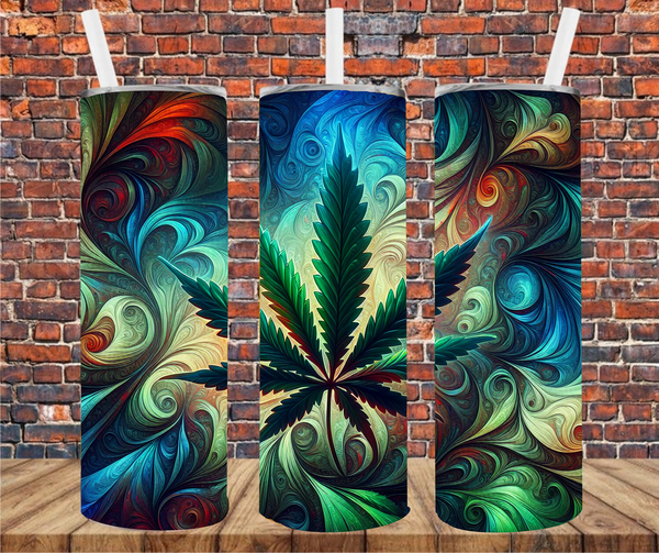 420 Leaf - Tumbler Wrap Vinyl Transfers