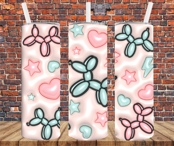 Balloon Dogs - Tumbler Wrap - Sublimation Transfers