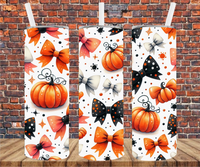 Bows & Pumpkins - Tumbler Wrap - Vinyl Transfers