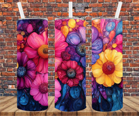 Bright Floral - Tumbler Wrap - Sublimation Transfers