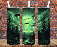 Alien Invasion - Tumbler Wrap - Vinyl Transfers