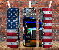 American Trucker - Tumbler Wrap Sublimation Transfers