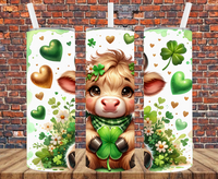 Lucky Country Cow - Tumbler Wrap - Vinyl Transfers