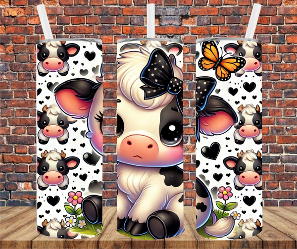 Baby Cow - Tumbler Wrap - Vinyl Transfers