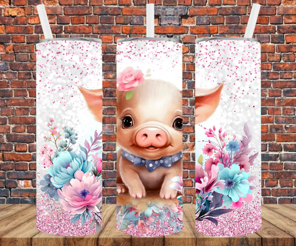 Adorable Baby Pig - Tumbler Wrap - Sublimation Transfers