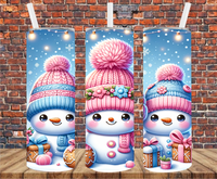 Adorable Snowmen - Tumbler Wrap - Sublimation Transfers