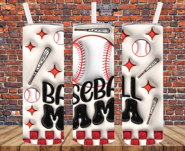 Baseball Mama - Tumbler Wrap - Sublimation Transfers