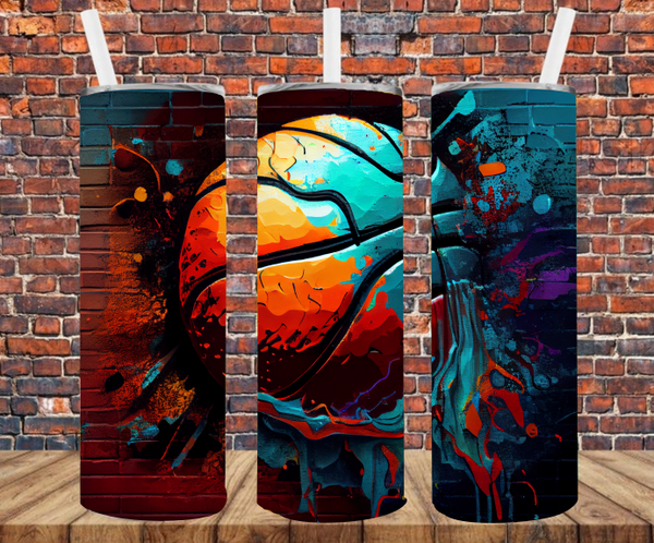 Basketball - Tumbler Wrap - Sublimation Transfers