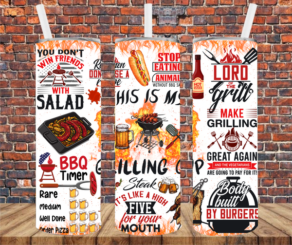 This Is My Grilling Cup - Tumbler Wrap - Vinyl Transfers