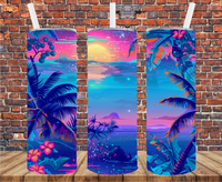 Beach Scene - Tumbler Wrap - Sublimation Transfers