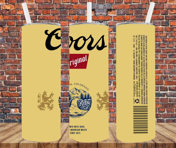 Beer Label - Tumbler Wrap - Vinyl Transfers