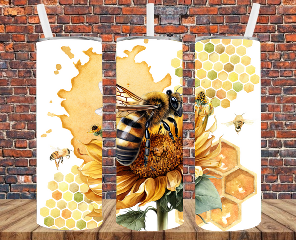 Bee and Honeycomb - Tumbler Wrap - Sublimation Transfers