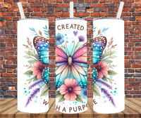 Created With A Purpose - Tumbler Wrap - Sublimation Transfers