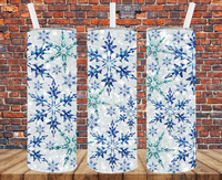 Snowflakes - Tumbler Wrap - Vinyl Transfers