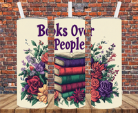 Books Over People - Tumbler Wrap - Vinyl Transfers