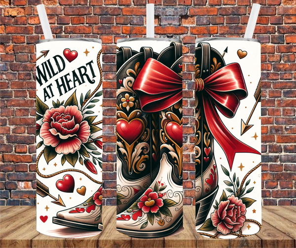 Wild At Heart - Tumbler Wrap - Sublimation Transfers