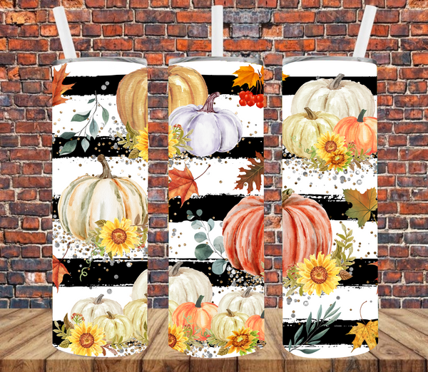 Fall Pumpkins - Tumbler Wrap - Vinyl Transfers