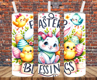 Easter Blessings - Tumbler Wrap - Vinyl Transfers