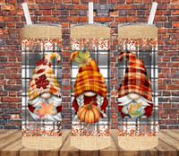 Fall Gnomes - Tumbler Wrap Vinyl Transfers