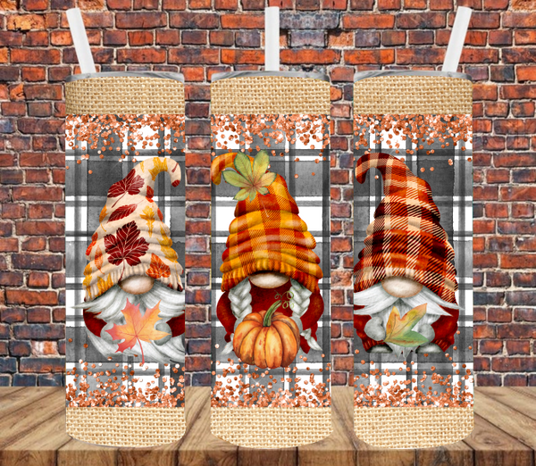 Fall Gnomes - Tumbler Wrap Vinyl Transfers