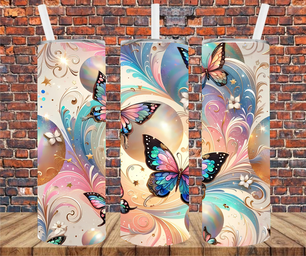 Butterflies - Tumbler Wrap - Sublimation Transfers