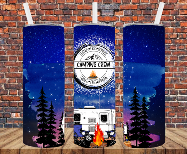 Camping Crew - Tumbler Wrap - Sublimation Transfers